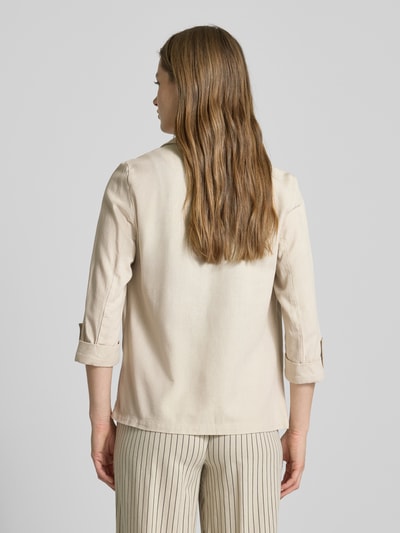 Vero Moda Loose Fit Kurzblazer aus Viskose-Leinen-Mix Modell 'JESMILO' Sand 5