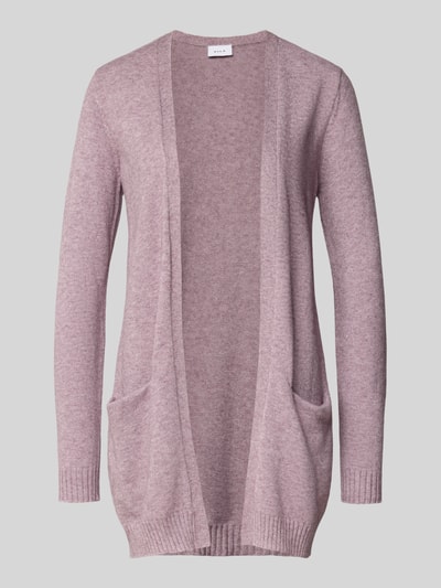 Vila Kurtka z dzianiny z przodem bez zapięcia model ‘RIL’ Fiołkoworóżowy 2