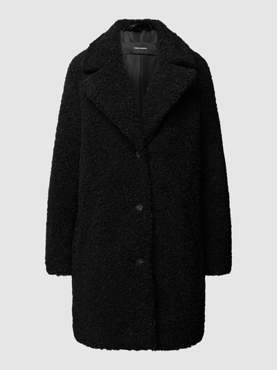 Vero Moda Lange jas van teddybont, model 'KYLIE' Zwart - 2