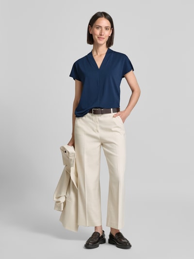 FREE/QUENT Bluzka o kroju regular fit z dekoltem w serek model ‘Yrsa’ Granatowy 1