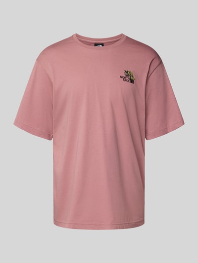 The North Face T-shirt z wyhaftowanym logo Brudnoróżowy 2