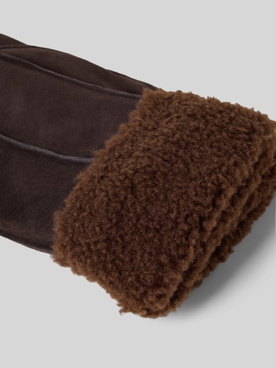 BOSS Fäustlinge mit Karabinerverschluss Dunkelbraun 2