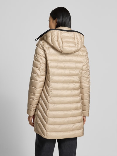 Fuchs Schmitt Regular fit gewatteerde lange jas met capuchon Zand - 5