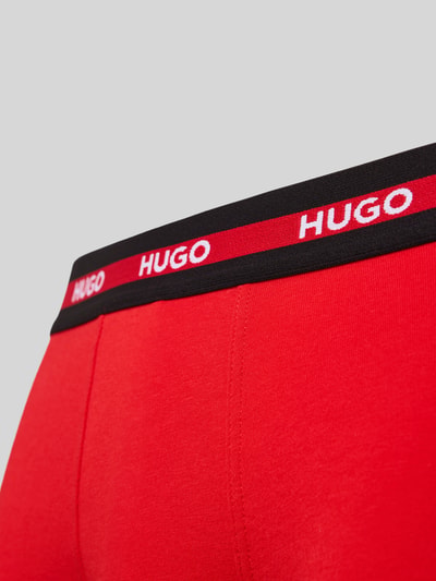HUGO Trunks aus Baumwoll-Mix im 3er-Pack Modell 'PLANET' Rot 2