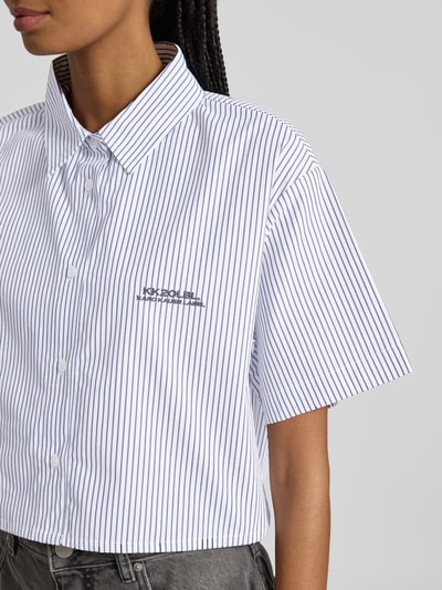 Karo Kauer Korte overhemdblouse met labelstitching Wit - 3