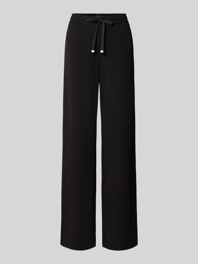 MAC Wide leg broek met tunnelkoord model 'Chrisy' BLACK - 1