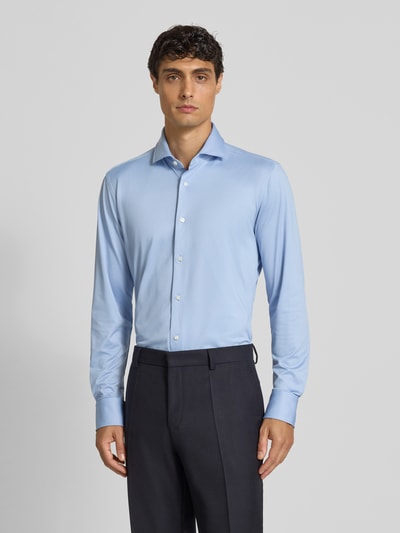 BOSS Slim Fit Businesshemd mit Haifischkragen Modell 'HANK' Bleu 4