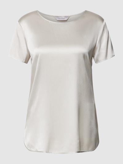 MaxMara Leisure Zijden shirt met ronde hals, model 'CORTONA' Beige - 2