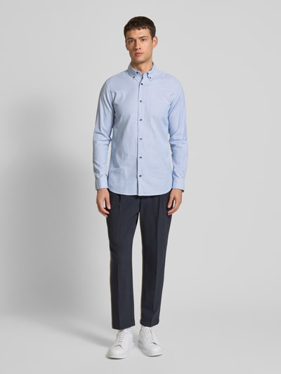 Jack & Jones Premium Freizeithemd mit Knopfleiste Modell 'LEWIS' Hellblau 1