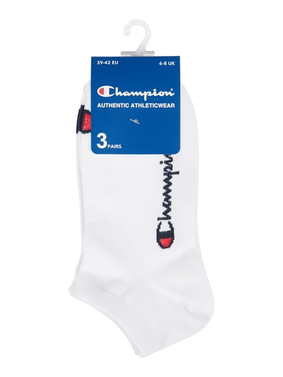 CHAMPION Sneakersokken met labelprint in een set van 3 paar Wit - 2