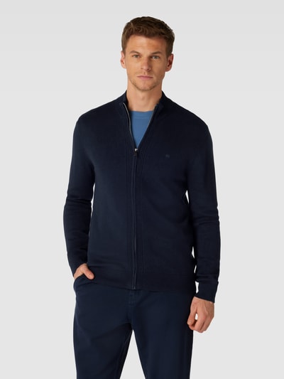 Christian Berg Men Strickjacke mit Label-Stitching Marine 4