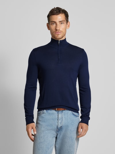 SELECTED HOMME Gebreide pullover met schipperskraag, model 'TRAY' Donkerblauw - 4