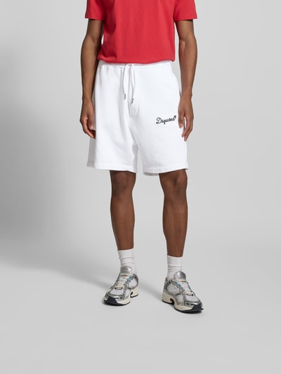 Dsquared2 Sweatshorts aus reiner Baumwolle Weiss 4