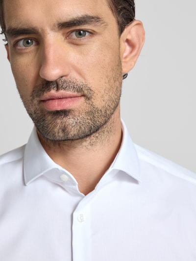 Jake*s Regular Fit Business-Hemd mit extra langem Arm Weiss 3