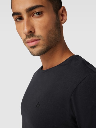 Blend T-Shirt mit Label-Stitching Modell 'Dinton' Black 3