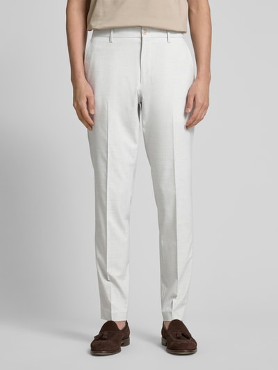 s.Oliver BLACK LABEL Regular Fit Anzughose mit Gürtelschlaufen Hellgrau 4