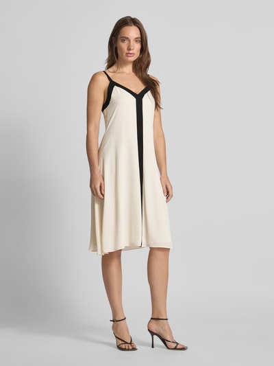 Lauren Ralph Lauren Mini-jurk met V-hals, model 'KOLORA' Offwhite - 1