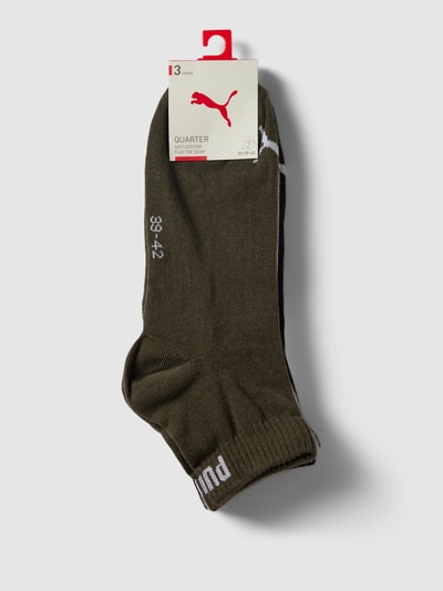 Puma Socken mit Label-Details im 3er-Pack Oliv 3