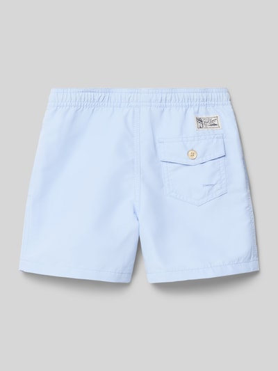 Polo Ralph Lauren Kids Badeshorts mit Label-Stitching Modell 'TRAVLR' Blau 3