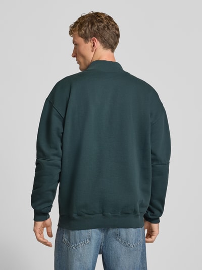 PEGADOR Bluza o kroju relaxed fit z mieszanki bawełny Ciemnozielony 5