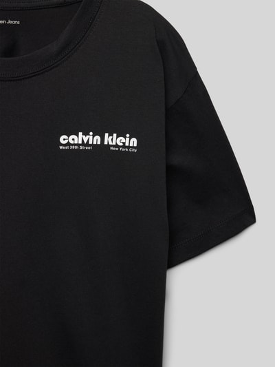 Calvin Klein Jeans Relaxed Fit T-Shirt mit Rundhalsausschnitt Modell 'GEO' Black 2