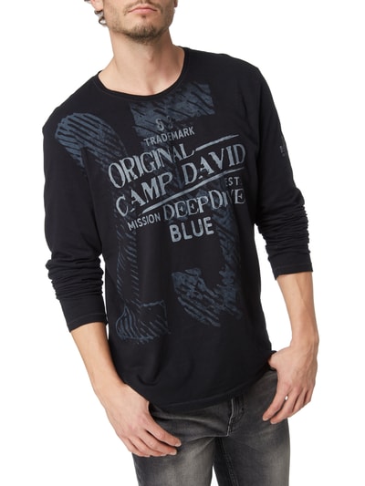 Camp David Longsleeve mit Logo-Prints Black 4