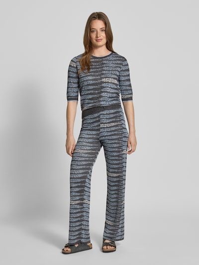 Scotch & Soda Strickpullover aus Viskose-Mix mit 1/2-Arm Dunkelblau 1