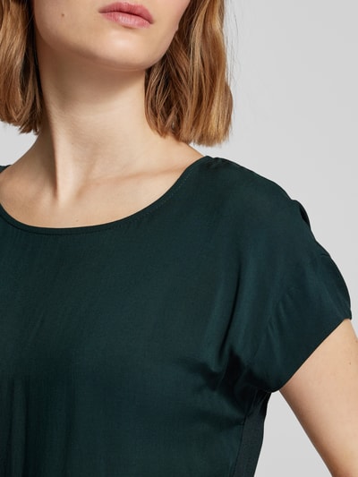 OPUS T-shirt van pure viscose met ronde hals, model 'SKITA' Donkergroen - 3