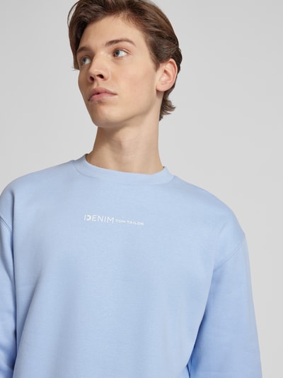Tom Tailor Denim Sweatshirt mit Label-Print Hellblau 3