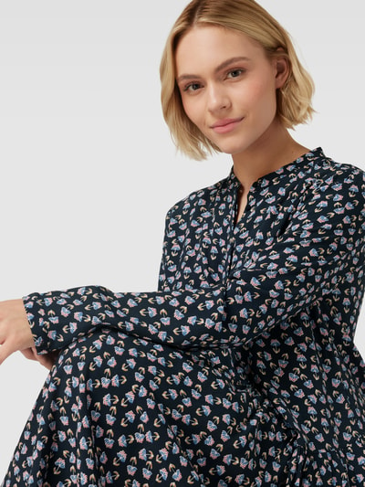 Jake*s Casual Overhemdjurk van viscose met all-over motief Zwart - 3