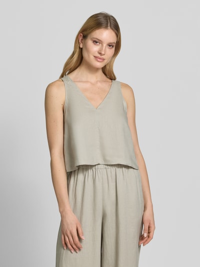 Style Icon Collection Blusentop aus Leinen mit V-Ausschnitt curated by Anna Schürrle Sand 4