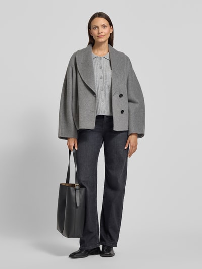 OPUS Jacke aus Woll-Mix Modell 'Hillwa' Hellgrau 1