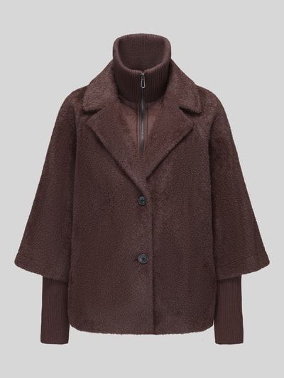 Tom Tailor Regular fit teddyjack met lange mouwen Donkerbruin - 2