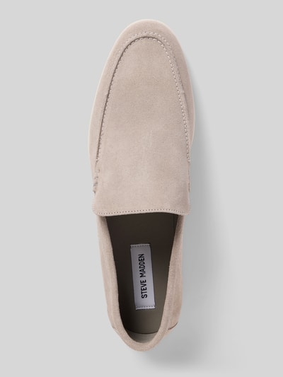 Produktfoto, Loafers aus Leder Modell 'Mayne' von Steve Madden in beige, afgeronde punt, comfortmodel, hakhoogte 2 cm, schachthoogte 7 cm, schachtbreedte 6 cm, heren