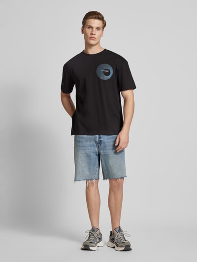 Calvin Klein Jeans T-Shirt mit Label- und Motiv-Print Modell 'CIRCLE FREQUENCY' Black 1