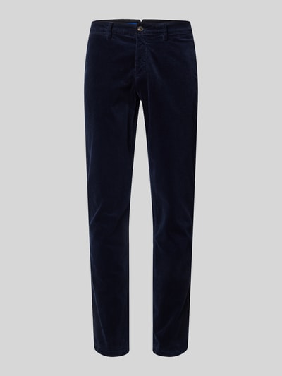 g1920 Slim fit corduroy broek, model 'Subway' Marineblauw - 2