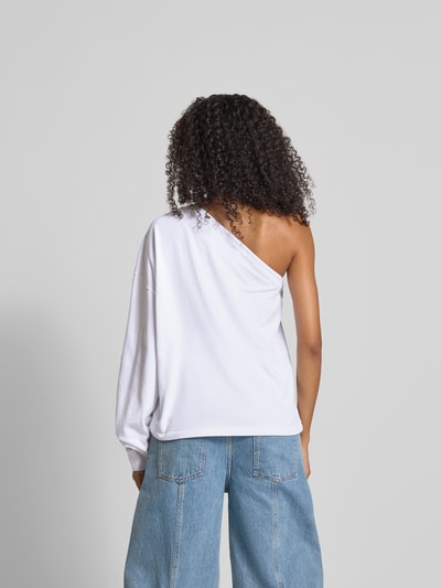 black palms Longsleeve in One-Shoulder-Design Weiss 5