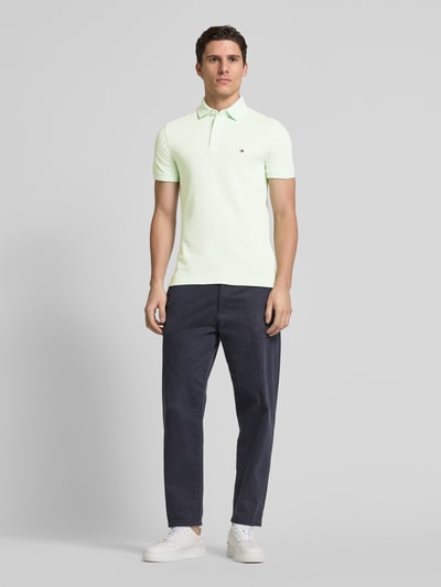 Tommy Hilfiger Slim fit poloshirt met logostitching, model '1985' Lichtgroen - 1