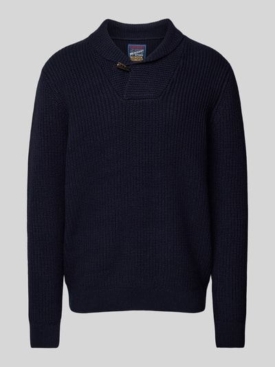 Superdry Strickpullover mit Stehkragen Dunkelblau 2