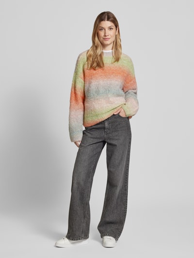 JAKE*S STUDIO WOMAN Gebreide pullover met ronde hals Donkeroranje - 1