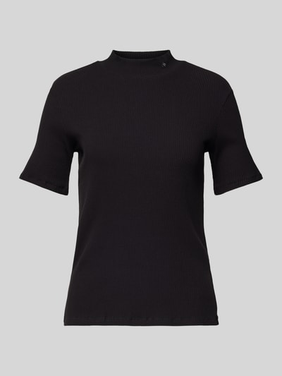 Scotch & Soda T-Shirt mit Stehkragen Black 2