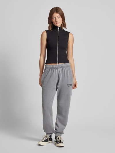 TheJoggConcept Sweatpants met elastische band, model ‘RUBI’ Antraciet - 1