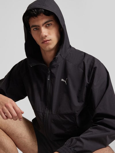 PUMA PERFORMANCE Softshell-jack met logoprint, model 'PUMATECH' Zwart - 3