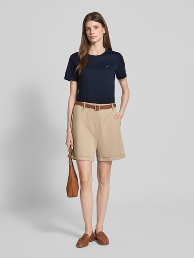 Gant Regular fit T-shirt van puur katoen met logopatch Marineblauw - 1