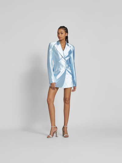 ROTATE Longblazer aus Satin Hellblau 1