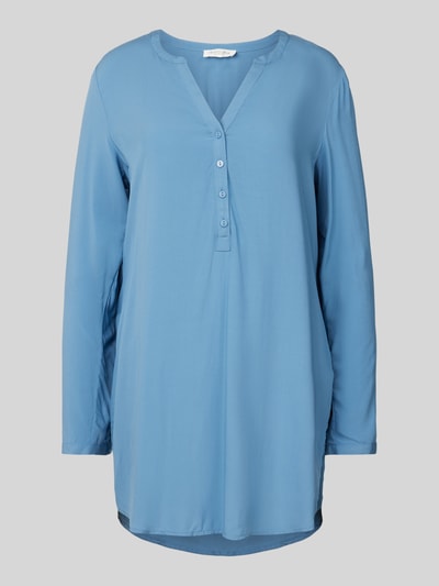 Christian Berg Woman Longbluse mit Tunikakragen Rauchblau 1