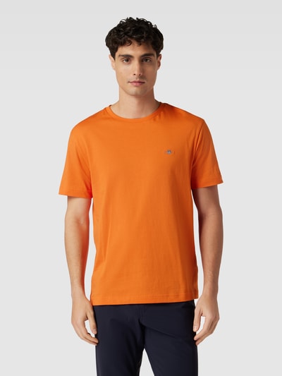 Gant T-shirt met labelstitching Oranje - 4