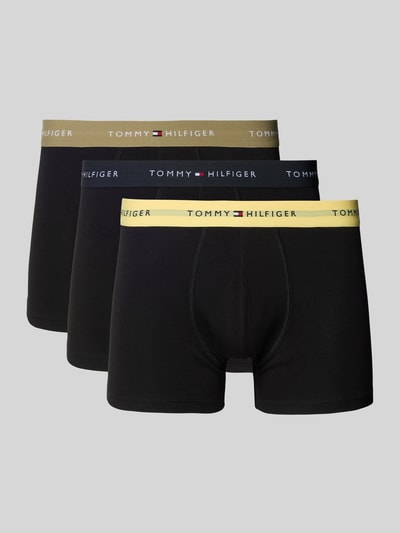 Produktfoto, Regular Fit Trunks aus Baumwoll-Mix von Tommy Hilfiger für Herren, Optik: Mehrfarbig, Passform: Regular-Fit, Applikation: Logo-Bund, Material: Baumwoll-Mix, glatte Textur, dezente Farbkontraste