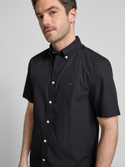 Tommy Hilfiger Regular Fit Freizeithemd mit kurzem Arm Modell 'FLEX' Black 3