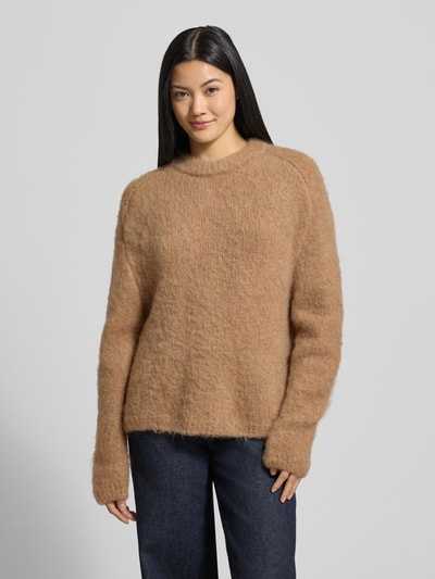 Smith and Soul Sweter z dzianiny z prążkowanymi wykończeniami Camel 4